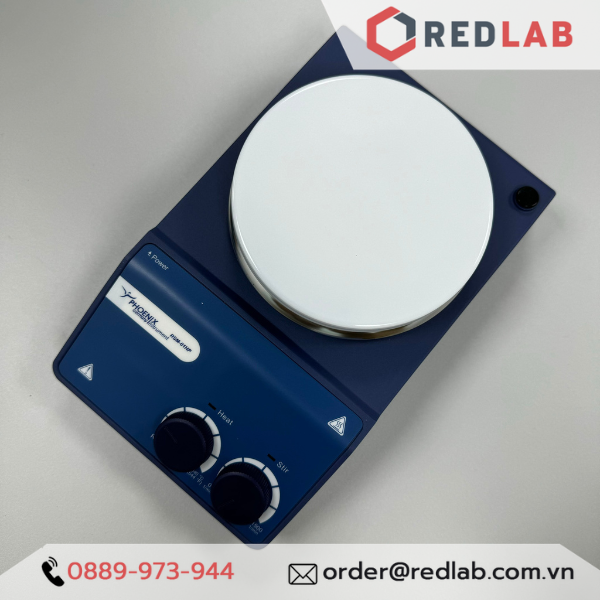 Máy khuấy từ gia nhiệt PHOENIX Instrument RSM-01HP, tốc độ 1500 rpm, nhiệt độ 340 °C, đĩa Ø 135mm, có VAT