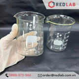 Cốc đốt thủy tinh thấp thành DURAN Class A 50 100 150 250 400 600 800 ml, 1 2 3 5 L, beaker có mỏ chịu nhiệt, có VAT