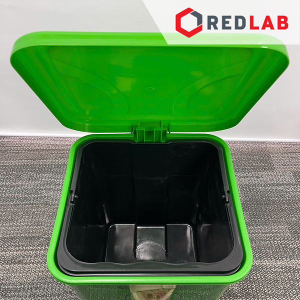 Thùng rác nhựa 8015 xanh lá, size đại 20L: 35*35*42cm, có đạp chân, có VAT