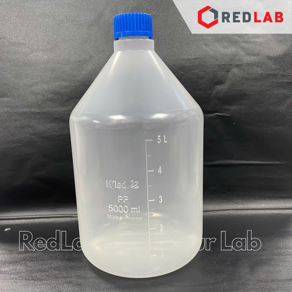 Chai nhựa PP trắng miệng rộng WISD 100 250 500 1000 2000 ml - nắp vặn xanh GL32 GL 45, chịu nhiệt, vạch nổi, có VAT