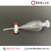Phễu chiết quả lê khoá nhựa PTFE ONELAB kẻ vạch 60 125 250 500 1000 2000 ml, bình lắng gạn thủy tinh thí nghiệm, có VAT