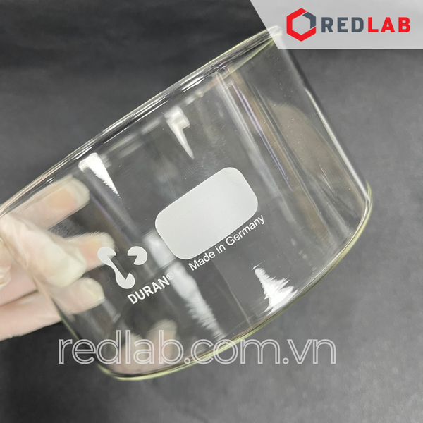 Chậu kết tinh có mỏ DURAN Class A 40 60 100 150 300 500 900 2000 3500 ml, Crystallizing Dish with spout, có VAT