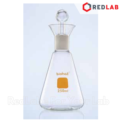 Bình tam giác Iodine BIOHALL 100 250 500 - 24/29, thủy tinh boro 3.3, mark trắng, có VAT