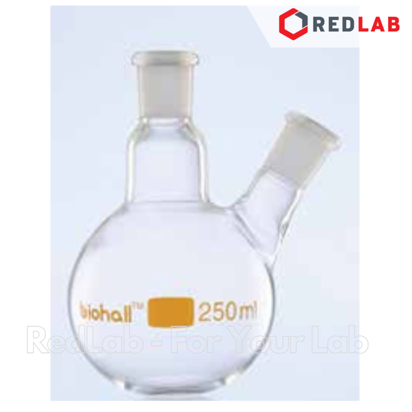 Bình cầu đáy tròn 2 cổ nhám BIOHALL 100 250 500 ml 1L 2L 5L 10L 20L - 19/26 24/29 29/32 55/44, có VAT