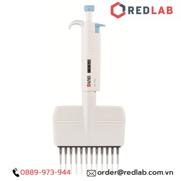 Micropipet đa kênh (12 kênh) hấp tiệt trùng DLAB 0.5-10µl, 5-50µl, 50-300µl – micropipette tự động đa kênh, có VAT
