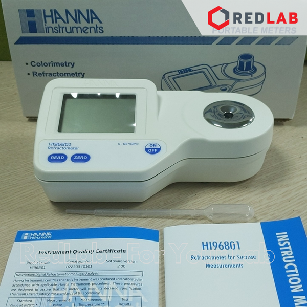 Máy đo độ Brix trong thực phẩm cầm tay Hanna HI96801, giá tốt, có VAT