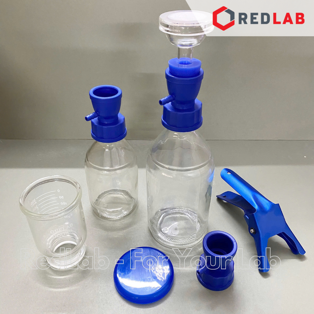 Bộ lọc vi sinh Adapter GL45 ONELAB phễu lọc 300ml, chai trung tính 250 500 1000 2000 5000 10.000 ml, có VAT