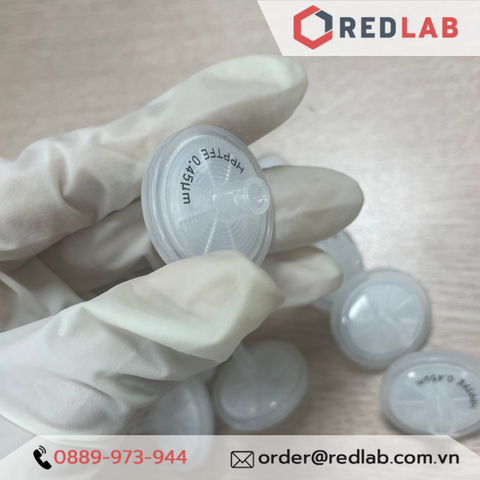 Đầu lọc Syringe PTFE đường kính 25mm, lỗ lọc 0.45um không tiệt trùng Finetech PTFE030N045I, giá tốt, có VAT