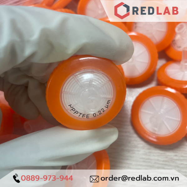 Đầu lọc Syringe PTFE đường kính 33mm, lỗ lọc 0.22µm và 0.45µm không tiệt trùng Finetech PTFE033N022I và PTFE033N045I, giá tốt, có VAT