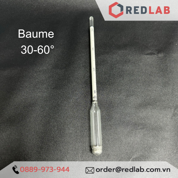 Baume kế 30-60 : 0,5°Bé Tp 15°C hãng Alla code 0300FG060/15-qp, có VAT