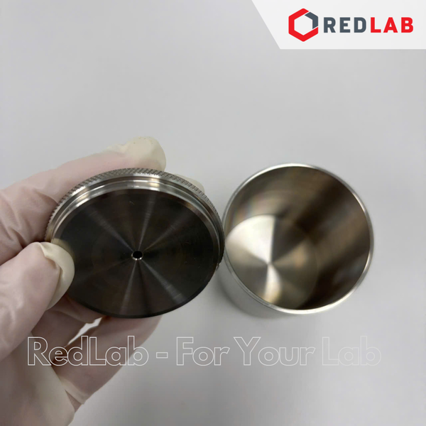 Cốc đo tỷ trọng 100ml bằng thép không gỉ, dùng xác định khối lượng riêng của mẫu, có VAT