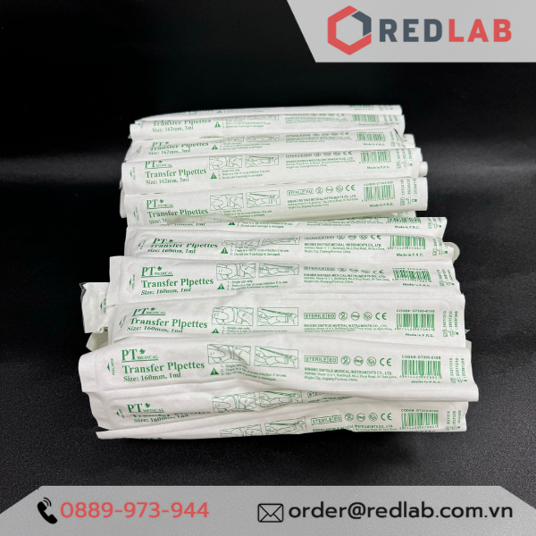 [Hộp 100 cái] Pipet paster nhựa 1ml / 3ml tiệt trùng PT Medical, ống hút nhỏ giọt / sterile transfer pipette, có VAT