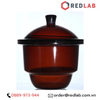 Bình hút ẩm Nâu không vòi ONELAB 150 180 210 240 300 350 400 mm, dùng lưu trữ, làm khô mẫu thí nghiệm kị sáng, có VAT