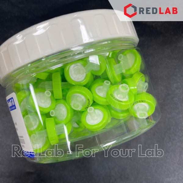 [Hộp 100 cái] Đầu lọc CA Syringe filter Labfill ALWSCI 13mm / 25mm, lỗ lọc 0.22um / 0 45um, dùng cho sắc ký HPLC, có VAT