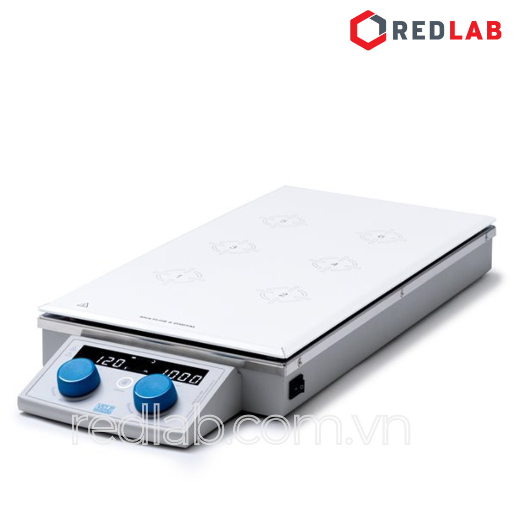 Máy khuấy từ gia nhiệt 15 vị trí MuIti-HS 15 Digital (F20500531) hãng VELP – Ý, max 1000 vòng/ phút 15x 250ml (H2O), có VAT