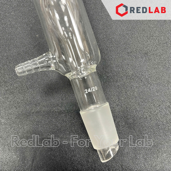 Ống sinh hàn thẳng, bóng, xoắn 400mm GENLAB 2 cổ nhám 24/29, dùng trong thí nghiệm ngưng tụ, có VAT