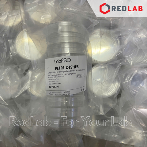 [Gói 10 cái Tiệt trùng] Đĩa Petri nhựa 60x15mm LPR605700 hãng LabPRO Thụy Sỹ, chiếu xạ chuẩn ISO 11137, có VAT