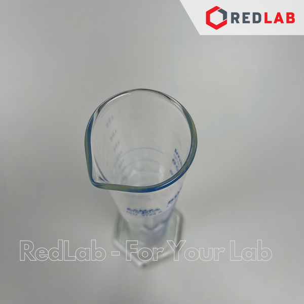 Ống đong thủy tinh SIMAX Class A 5 10 25 50 100 250 500 1000 ml, đế lục giác, vạch xanh, Measuring Cylinder, có VAT