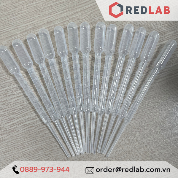 [Hộp 500 cái] Pipet paster nhựa 1ml / 3ml ONELAB, ống hút nhỏ giọt / transfer pipette, chia vạch nổi, có VAT
