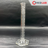 Ống đong thủy tinh DURAN Class B 10 25 50 100 250 500 1000 2000 ml, đế lục giác, vạch trắng, Measuring Cylinder, có VAT