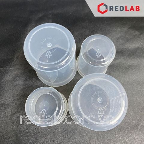 Ca nhựa PP không quai vạch trắng có mỏ GENLAB 50 100 250 500 1000 ml - Redlab