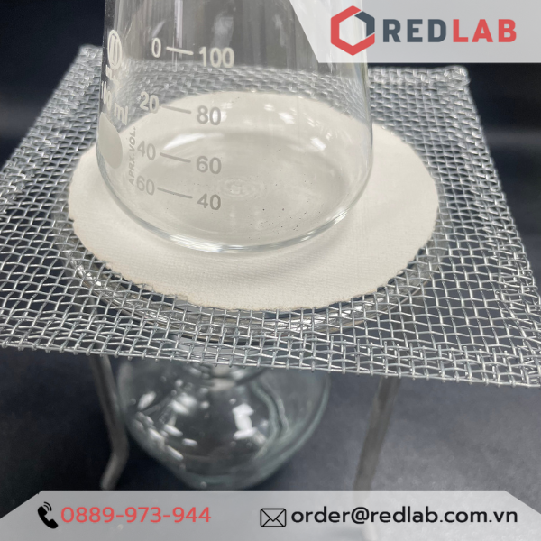 Lưới nung Amiang ONELAB vuông 12.5 15 18 20 cm, tản nhiệt Ø 9 10 12 18 cm, dùng tỏa nhiệt khi đun mẫu thí nghiệm, có VAT