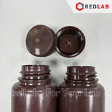 Chai nhựa PP NÂU nắp vặn, miệng rộng ONELAB chịu nhiệt hấp tiệt trùng 121°C, chịu hoá chất tốt
