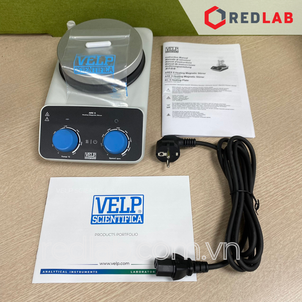 Máy khuấy từ gia nhiệt ARE 5 (F20500560) VELP - Ý, max 1500 vòng/phút, 310°C, 15 lít (H2O), có VAT