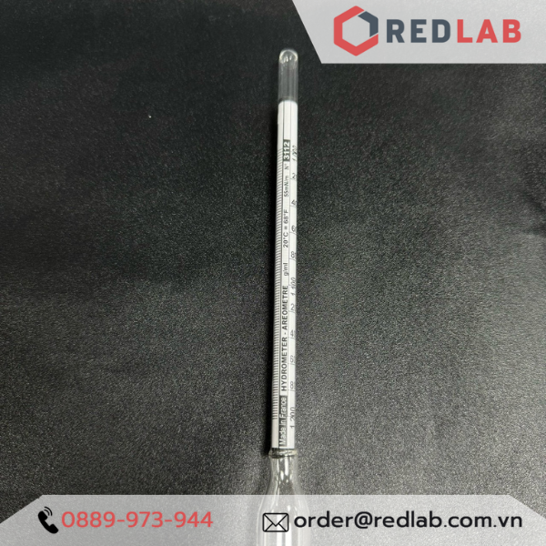 Tỷ trọng kế 1.000-1.200 : 0.002 g/ml Tp 20°C ALLA 3020FG100/20-QP hydrometer, có VAT