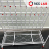Giá phơi dụng cụ thí nghiệm 1 mặt ONELAB 55 vị trí kèm khay hứng, thép bọc nhựa,  giá đỡ vật tư phòng lab tự đứng, có VAT