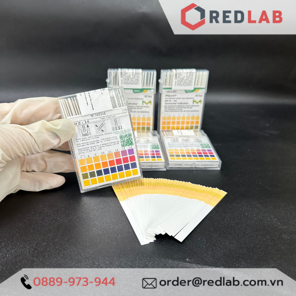  MERCK - ĐỨC Giấy test pH thang đo 1 - 14 với độ chính xác cao, hộp 100 que, code 1.09535.0001 
