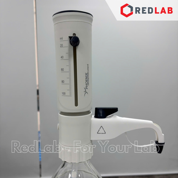 Dispenser mate pro PHOENIX Instrument 0.5-5, 1-10, 2.5-25, 5-50, 10-100 ml hấp tiệt trùng 121°C, kháng hóa chất, có VAT