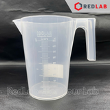 Ca nhựa PP có quai nửa vạch nổi trắng ISOLAB 100 250 500 1000 2000 3000 ml, cốc đong hóa chất chịu nhiệt, có VAT