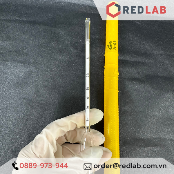 Cồn kế thủy tinh Việt Nam đo nồng độ cồn thang đo 0-60°, 0-100° (kết quả tương đối, mang tính tham khảo) có VAT