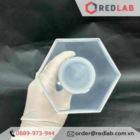 Ống đong nhựa chịu nhiệt 10-25-50-100-250-500 ml, vạch xanh, đáy lục giác ONELAB