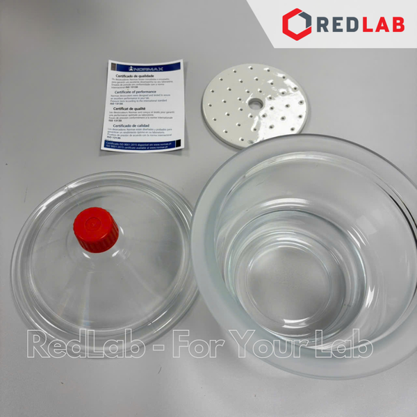 Bình hút ẩm NORMAX Bồ Đào Nha có & không có vòi 150 200 250 300 mm, có VAT