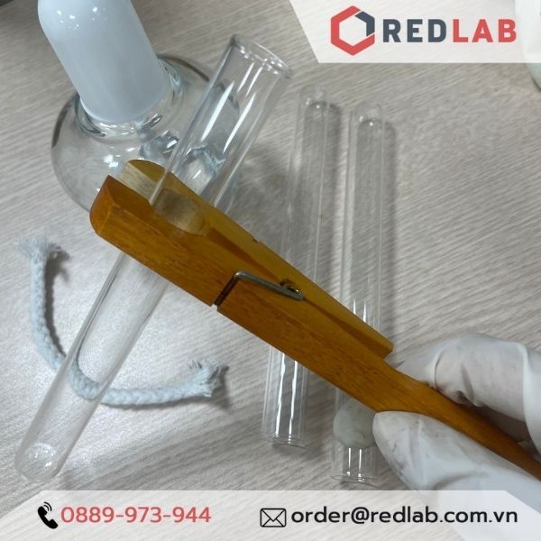 Bộ đun ống nghiệm, gồm 3 ống nghiệm, kẹp ống nghiệm, đèn cồn, tim đèn dự phòng | thí nghiệm trường học