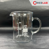 Cốc thuỷ tinh có tay cầm SIMAX 250 400 600 1000 ml, cốc đốt có quai có mỏ, chia vạch trắng, có VAT