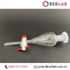 Phễu chiết quả lê khoá nhựa PTFE ONELAB kẻ vạch 60 125 250 500 1000 2000 ml, bình lắng gạn thủy tinh thí nghiệm, có VAT