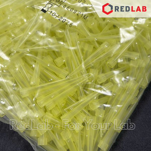[Gói 1000 cái] Đầu tip vàng 200ul có khía APTACA 1202/E, nhựa PP, có thể hấp autoclave, có VAT