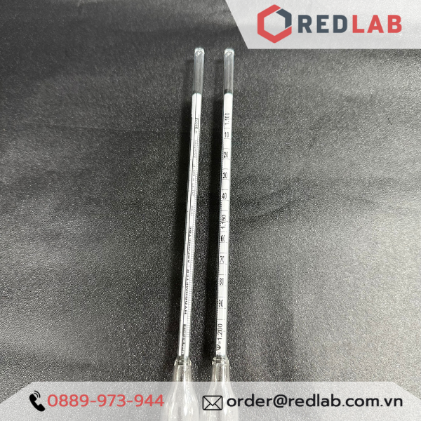 Tỷ trọng kế 1.100-1.200 : 0.001 g/ml Tp 20°C ALLA 3010FG110/20-QP hydrometer, có VAT