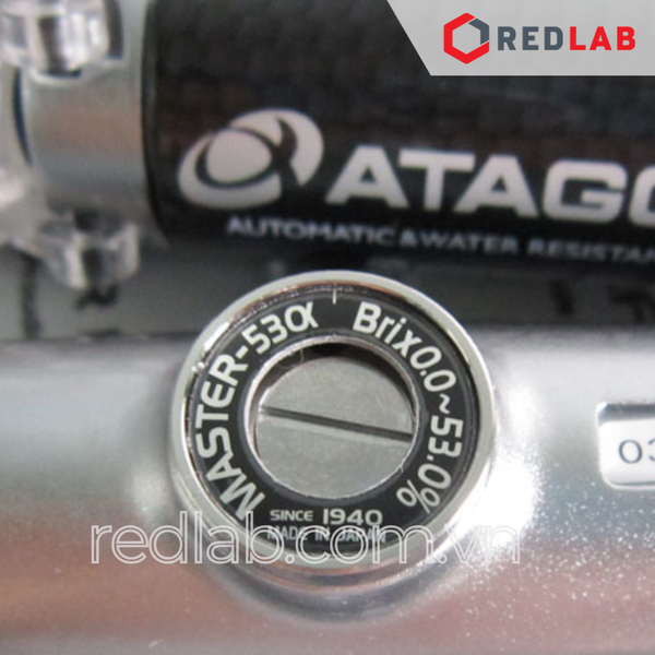 Khúc xạ kế đo độ ngọt ATAGO Master-53α (Code 2351), Brix kế 0.0 - 53.0% có bù nhiệt, chống nước IP65, có VAT