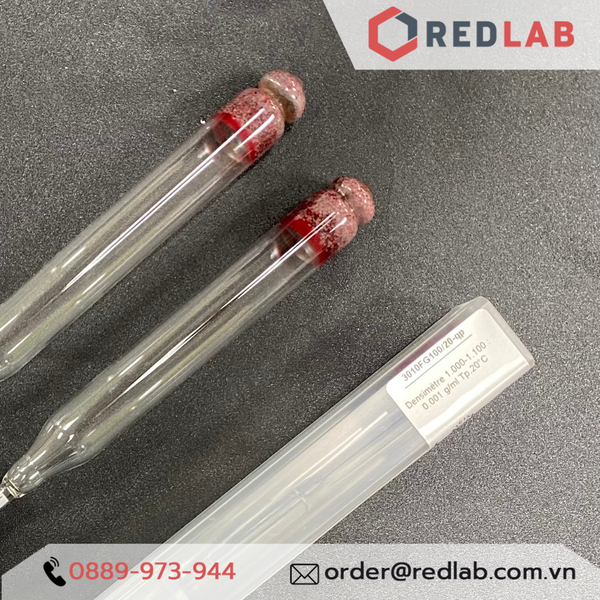 Tỷ trọng kế 1.000-1.100 : 0.001 g/ml Tp 20°C ALLA 3010FG100/20-QP hydrometer, có VAT