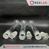 Ống đong thuỷ tinh có nút (cổ nhám) BIOHALL 10 25 50 100 250 500 1000 2000 ml, Class A, đế lục giác, chia vạch xanh, có VAT