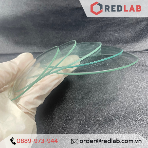 Mặt kính tròn ONELAB Ø 70 80 90 100 mm, dùng trong lab thí nghiệm, có VAT