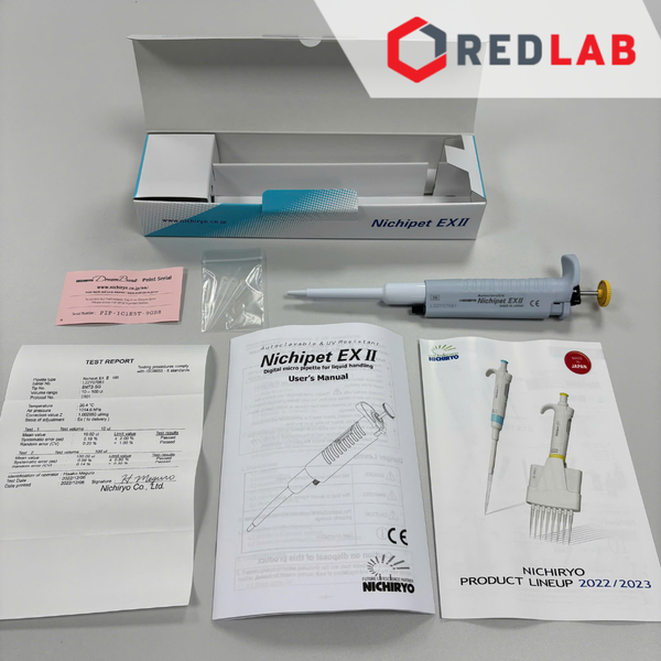 Micropipet đơn kênh NICHIRYO Nichipet EX II điều chỉnh thể tích, hấp tiệt trùng, chịu tia UV, có khoá lock, có VAT