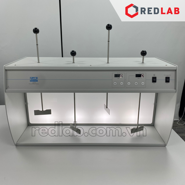 Máy khuấy Jartest 4 vị trí JLT4 (F105A0108) VELP - Ý, max 300 v/p, điện tử hiện số, leaching test, Jar-test, có VAT