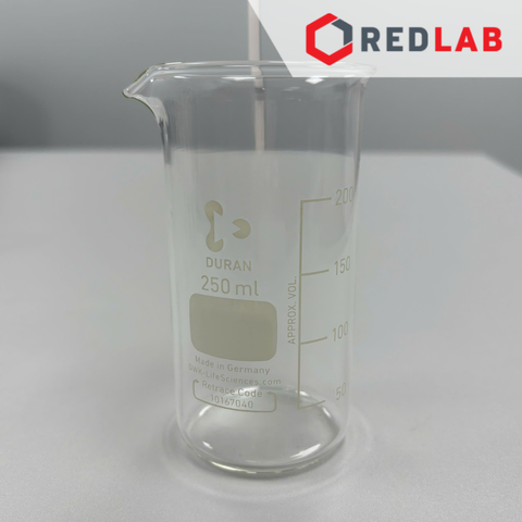 Cốc đốt thủy tinh Cao thành DURAN Class A 50 100 150 250 400 600 800 ml, 1 2 3 5 L, beaker có mỏ chịu nhiệt, có VAT