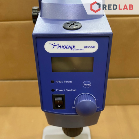 Máy khuấy đũa 40 lít (H2O) Phoenix Instrument RSO-40D, màn hình LCD, 50-2200rpm ± 3rpm, 60 Ncm, BH 12T, có VAT - REDLAB