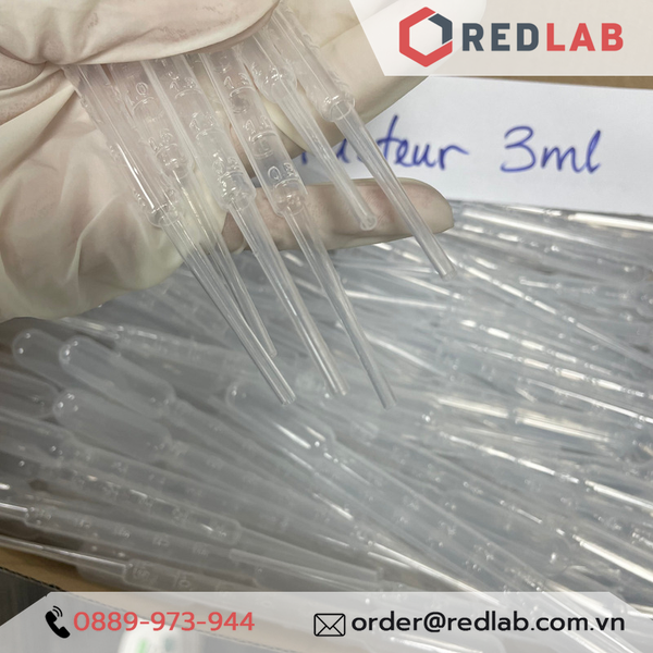 [Hộp 500 cái] Pipet paster nhựa 1ml / 3ml ONELAB, ống hút nhỏ giọt / transfer pipette, chia vạch nổi, có VAT